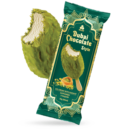 «DUBAI CHOCOLATE STYLE WITH PISTACHIOS AND KADAYIF» Ice Cream